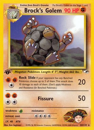 Brock's Golem (20/132) [Gym Heroes Unlimited]