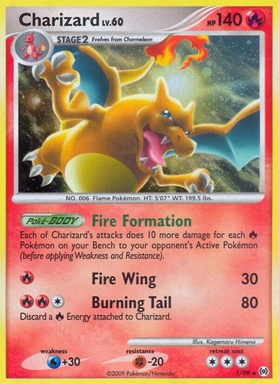 Charizard - (1/99) - Arceus - (Holo Rare)