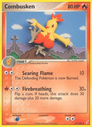 Combusken (31/100) (Stamped) [EX: Crystal Guardians]