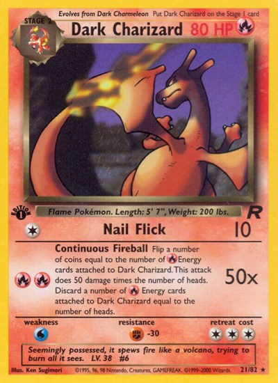 Dark Charizard (21) - (21/82) - Team Rocket - (Rare)