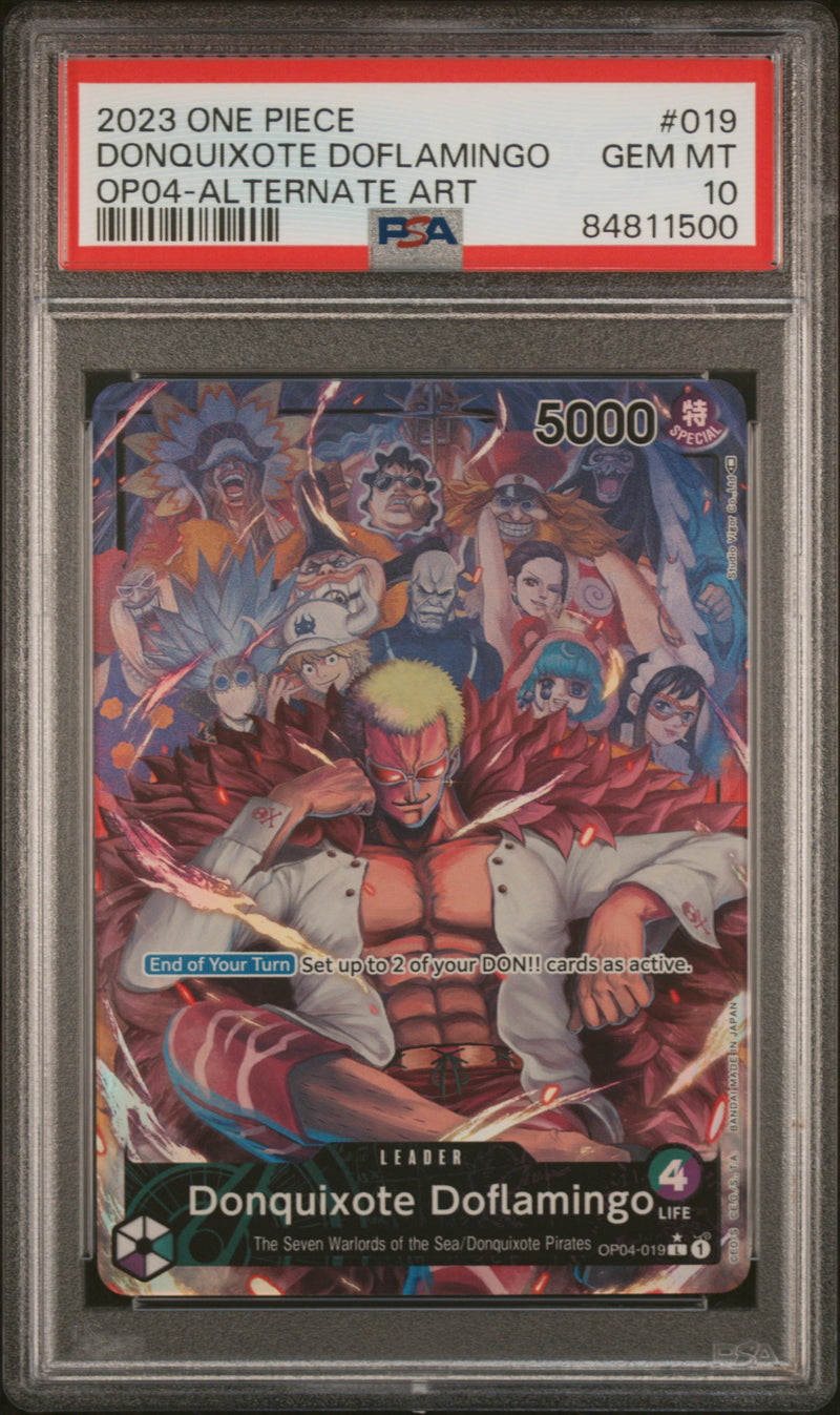 PSA 10 - Kingdom of Intrigue - Donquixote Doflamingo Alt Leader