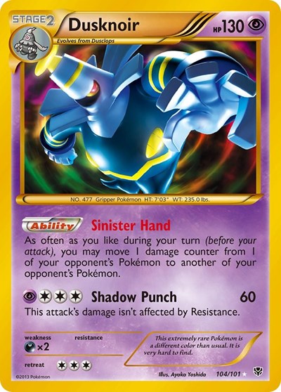 Dusknoir (104 Secret Rare) - (104/101) - Plasma Blast - (Secret Rare)
