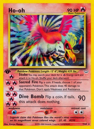 Ho-oh (7) - (07/64) - Neo Revelation - (Holo Rare)