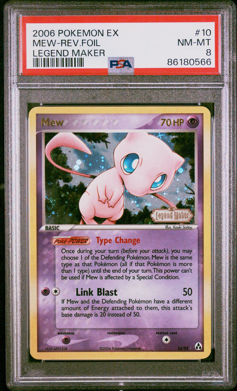 PSA 8 - Legend Maker - Mew - Reverse Holo