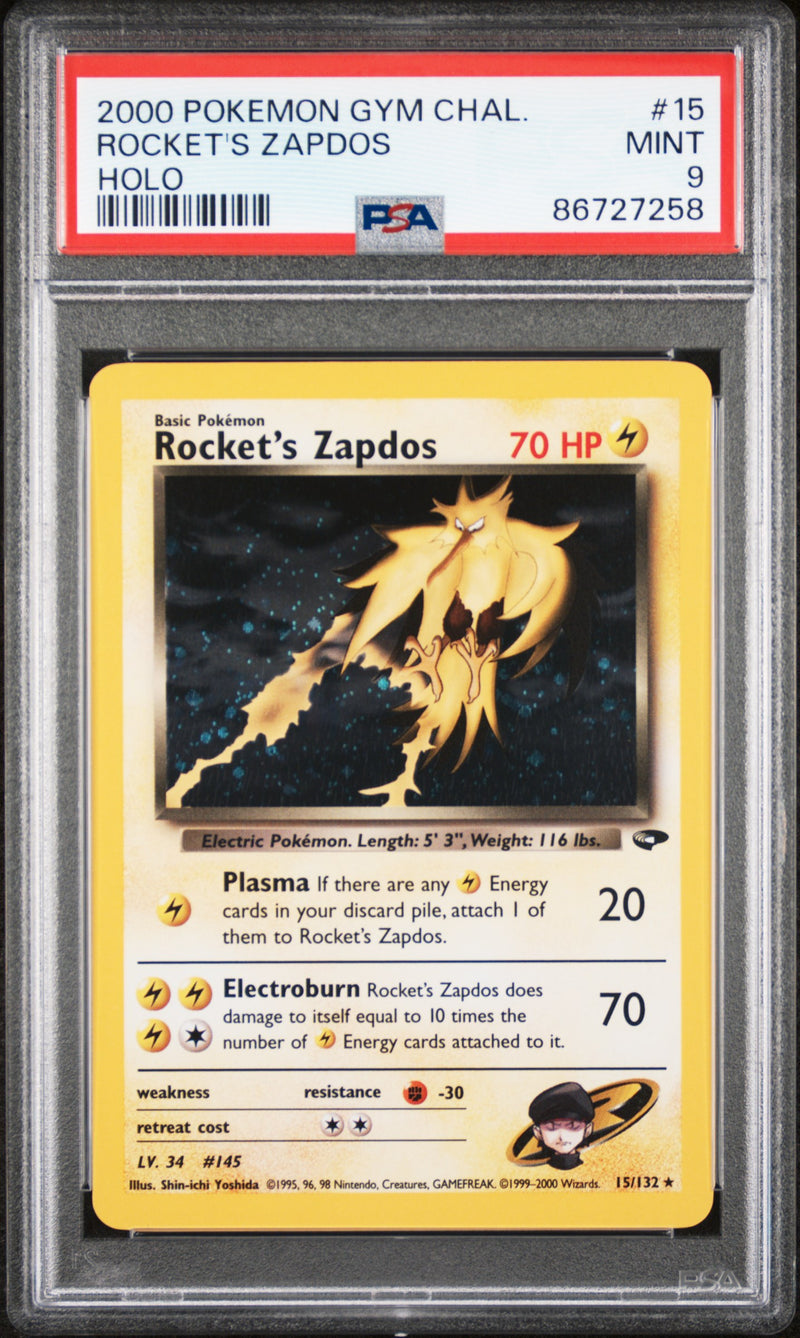 PSA 9 - Gym Challenge - Rocket's Zapdos