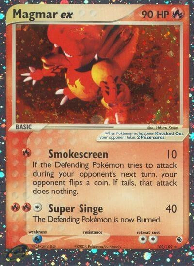 Magmar ex - (100/109) - Ruby and Sapphire - (Ultra Rare)