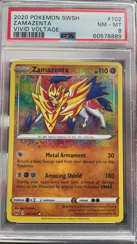 PSA 8 - Vivid Voltage - Zamazenta #102