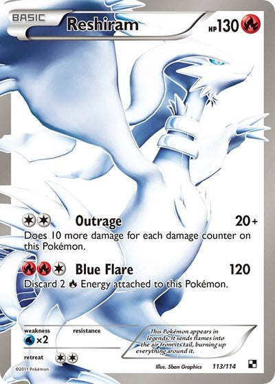 Reshiram (113) - (113/114) - Black and White - (Ultra Rare)