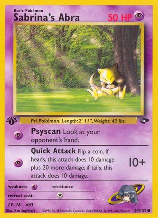 Sabrina's Abra (94/132) [Gym Challenge Unlimited]