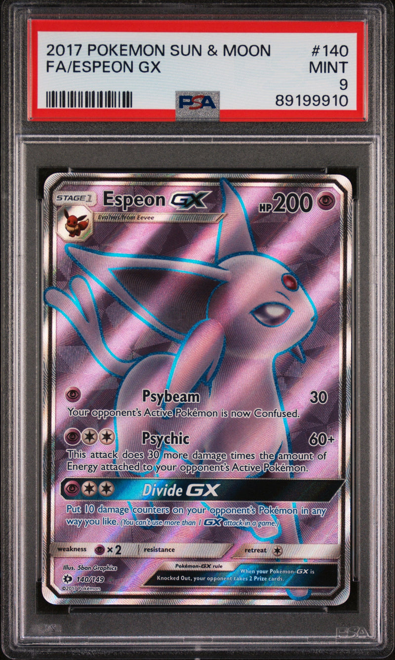 PSA 9 - Sun & Moon - Espeon Gx