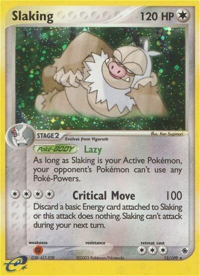 Slaking - (12/109) - Ruby and Sapphire - (Holo Rare)