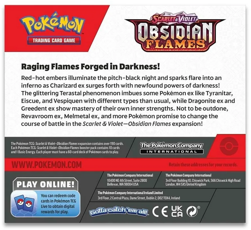 Scarlet & Violet: Obsidian Flames - Booster Box Scarlet & Violet: Obsidian Flames - Booster Box