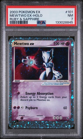PSA 7 - Ruby & Sapphire - Mewtwo ex #101