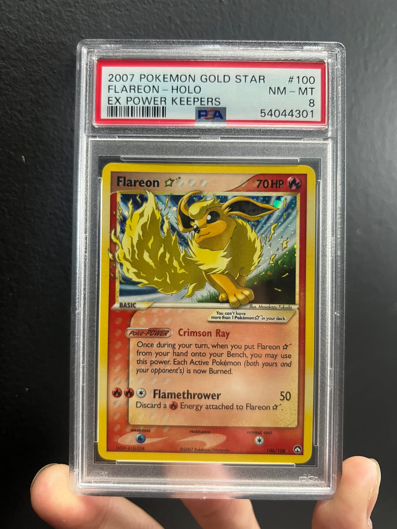 PSA 8 - EX Power Keepers - Flareon Gold Star