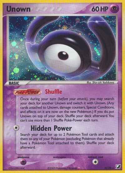 Unown (H) - (H/28) - EX Unseen Forces - (Holo Rare)