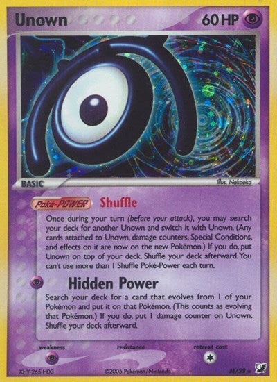 Unown (M) - (M/28) - EX Unseen Forces - (Holo Rare)