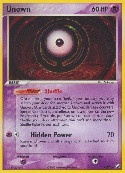 Unown (O) - (O/28) - EX Unseen Forces - (Holo Rare)