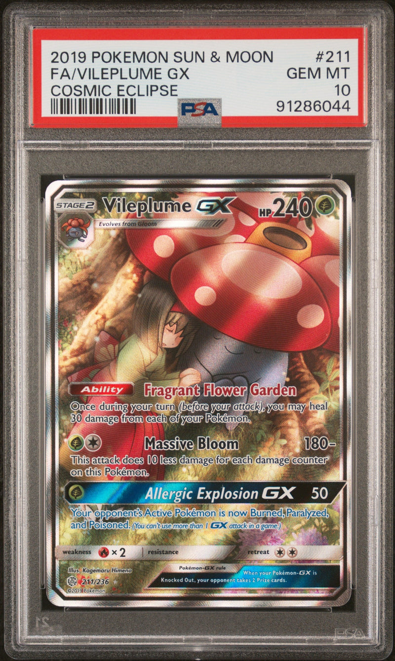 PSA 10 - Cosmic Eclipse - Vileplume GX