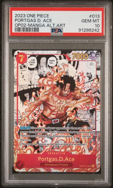 PSA 10 - OP02 - Portgas D. Ace (Manga)