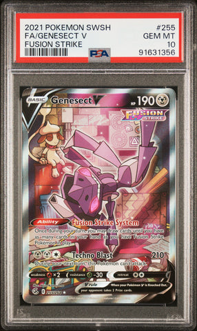 PSA 10 - Fusion Strike - Genesect V #255
