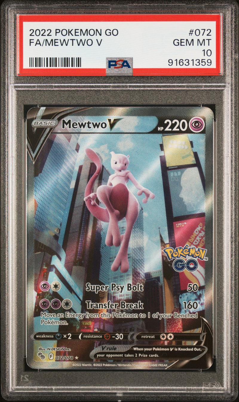 PSA 10 - Pokemon Go - Mewtwo V