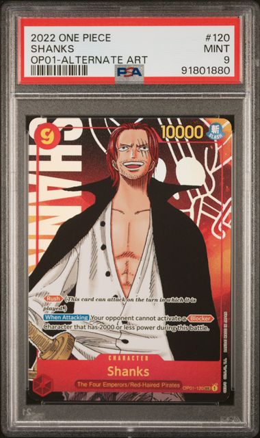 PSA 9 - OP01 - Shanks (Alternate Art)