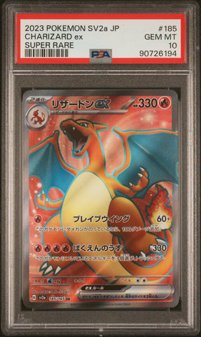 PSA 10 - Pokemon 151 SV2a (Japanese) - Charizard Ex #185