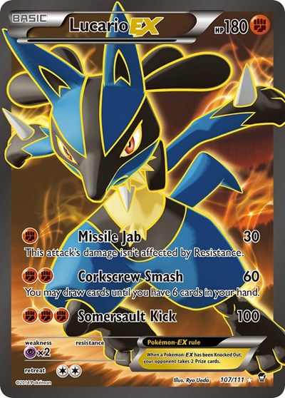 Lucario EX (107) - (107/111) - XY - Furious Fists - (Ultra Rare)
