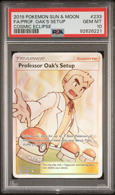 PSA 10 - Cosmic Eclipse - Professor Oak's Setup
