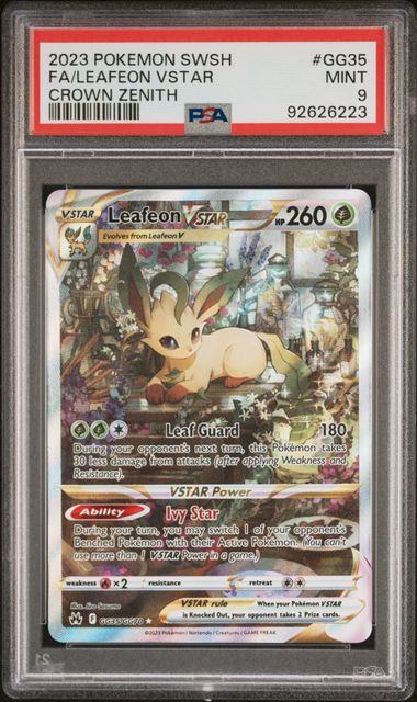 PSA 9 - Crown Zenith - Leafeon Vstar