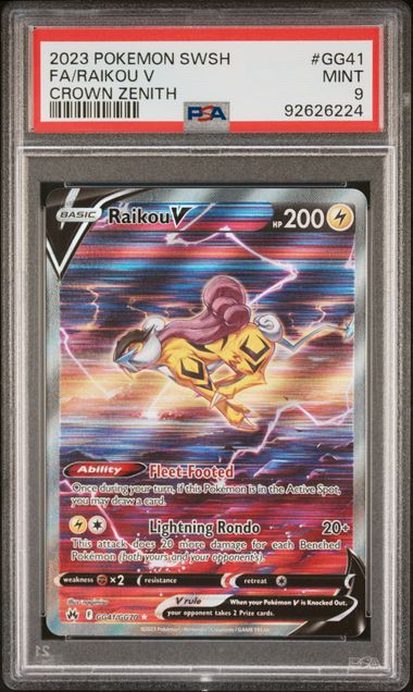 PSA 9 - Crown Zenith - Raikou V