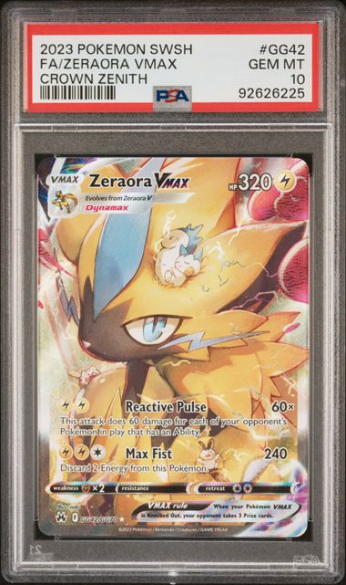 PSA 10 - Crown Zenith - Zeraora Vmax