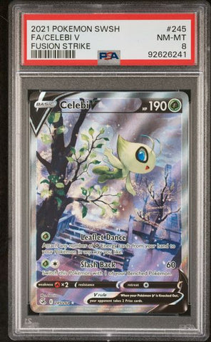 PSA 8 - Fusion Strike - Celebi V #245