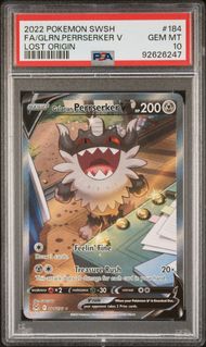 PSA 10 - Lost Origin - Galarian Perrserker #184