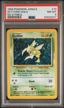 PSA 8 - Jungle - Scyther Holo No Symbol