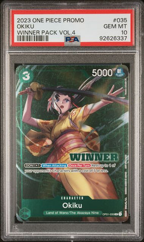 PSA 10 - Winner Pack Vol 4 - Okiku #OP01-035