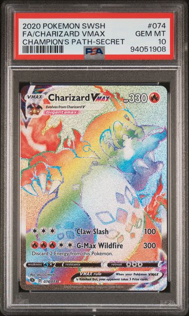 PSA 10 - Champion's Path - Charizard Vmax