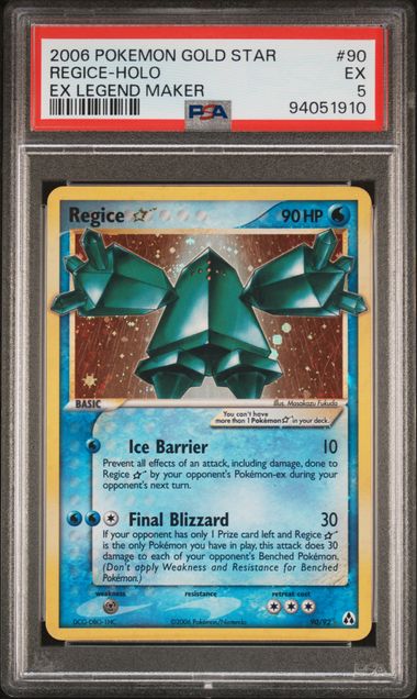 PSA 5 - Pokemon Gold Star - Regice Holo