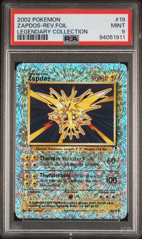 PSA 9 - Legendary Collection - Zapdos Reverse Foil #19