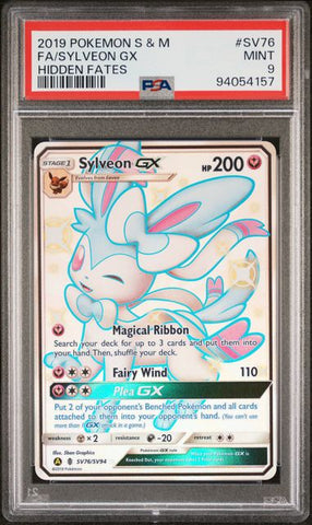 PSA 9 - Hidden Fates - Sylveon GX #SV76