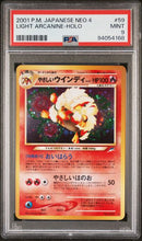 PSA 9 - Japanese Neo 4 - Light Arcanine Holo
