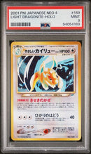 PSA 9 - Japanese Neo 4 - Light Dragonite Holo
