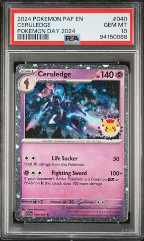 PSA 10 - Pokemon Day Promo - Ceruledge #040