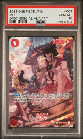 PSA 10 - OP07 (Japanese) - Izo (Alt Art) #003