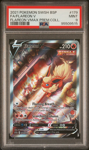 PSA 9 - Black Star Promo - Flareon V #SWSH179