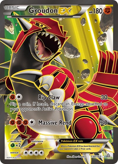 Groudon EX (150) - (150/160) - XY - Primal Clash - (Ultra Rare)