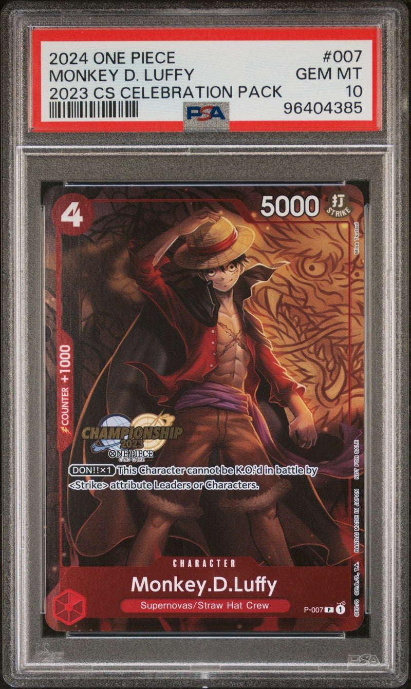 PSA 10 - 2023 Championship Pack - Monkey D. Luffy
