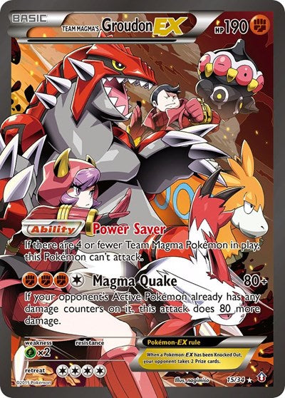 Team Magma's Groudon EX - (15/34) - Double Crisis - (Ultra Rare)