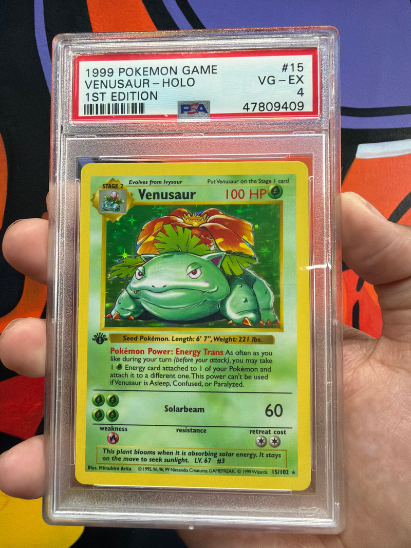 PSA 4 - Base Set 1st Edition  - Venusaur Holo