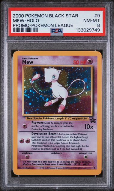 PSA 8 - 2000  Black Star Promo - Mew Holo